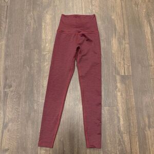 Beyond Yoga XS True to Stripe performance burgundy and thin black striped athlet